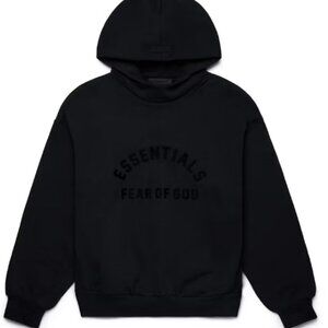 FEAR OF GOD ESSENTIALS HOODIE JET BLACK